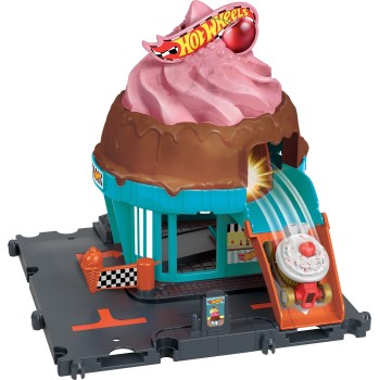 Mattel Λαμπάδα hot wheels hw city - πίστες city downtown ice cream HDR24 / HTN77 