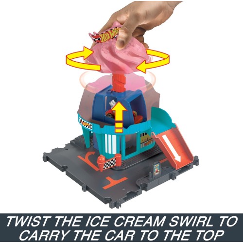 Mattel Λαμπάδα hot wheels hw city - πίστες city downtown ice cream HDR24 / HTN77 