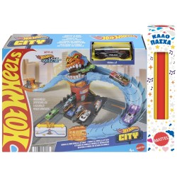 Mattel Λαμπάδα hot wheels hw city- πίστες με θηρία city wreck and ride goril HDR29 / HDR30 