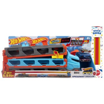 Mattel Λαμπάδα hot wheels νταλίκα - πίστα 2 σε 1 GVG37 