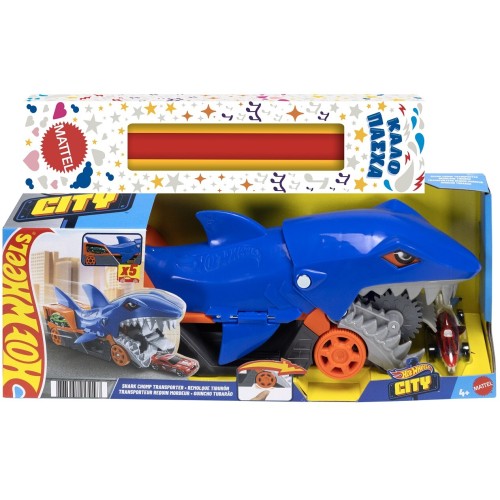 Mattel Hot Wheels Shark Chomp Transporter Playset & Diecast Car GVG36 