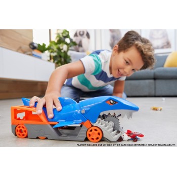 Mattel Hot Wheels Shark Chomp Transporter Playset & Diecast Car GVG36 