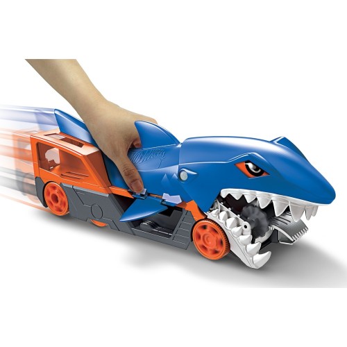Mattel Hot Wheels Shark Chomp Transporter Playset & Diecast Car GVG36 