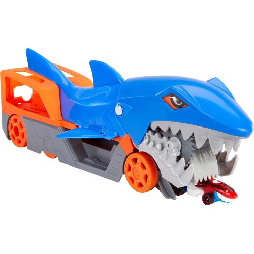 Mattel Hot Wheels Shark Chomp Transporter Playset & Diecast Car GVG36 