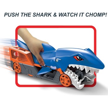 Mattel Hot Wheels Shark Chomp Transporter Playset & Diecast Car GVG36 