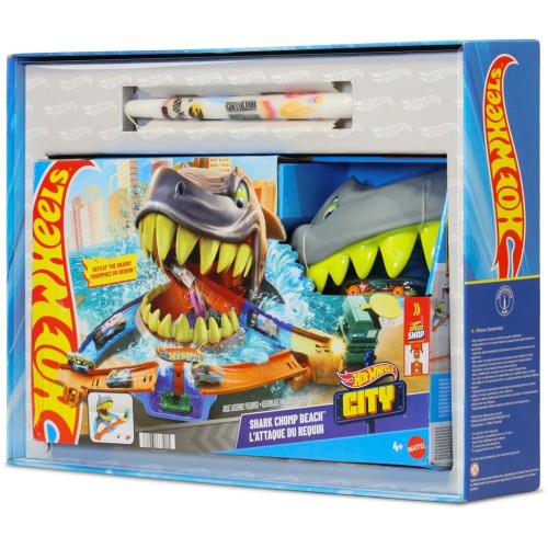Mattel Λαμπάδα hot wheels hw city- πιστα επιθεση καρχαρια JHL96 