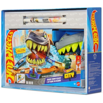 Mattel Λαμπάδα hot wheels hw city- πιστα επιθεση καρχαρια JHL96 