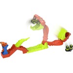 Mattel Hot Wheels Monster Trucks Snake Slam Takedown Playset With 1:64 Scale Bone Shaker Toy Vehicle JJN44 