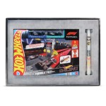 Mattel Hot Wheels Racing Formula 1 Grid Start Track Set & 2 Die-cast F1 Cars in 1:64 Scale JKM88 