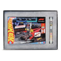 Mattel Hot Wheels Racing Formula 1 Grid Start Track Set & 2 Die-cast F1 Cars in 1:64 Scale JKM88 