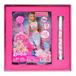 Mattel Barbie Bubble Sparkle Mermaid Doll With Bubble-making Feature, Includes Bubble Solution & Hairbrush JLW56 