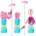 Mattel Barbie Petal Pop Scented Fashion Doll With Pink Tulip Dress, Reveal Accessories Like Bunny & More JMF57 