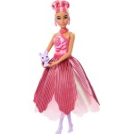 Mattel Barbie Petal Pop Scented Fashion Doll With Rose Dress, Reveal Accessories Like Bunny & More JMF59 