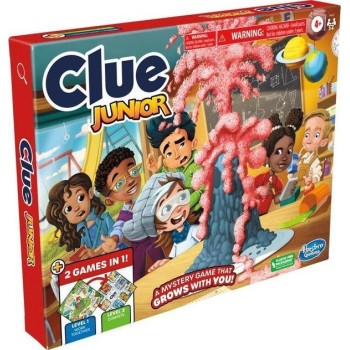 Hasbro Clue Junior Game, 2-sided Gameboard, 2 Games in 1, Clue Mystery Game for Ages 4+ F6419 
