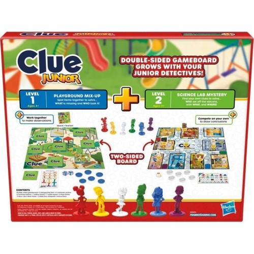 Hasbro Clue Junior Game, 2-sided Gameboard, 2 Games in 1, Clue Mystery Game for Ages 4+ F6419 
