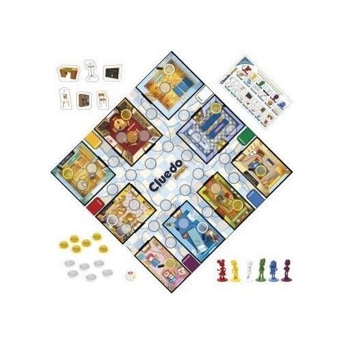 Hasbro Clue Junior Game, 2-sided Gameboard, 2 Games in 1, Clue Mystery Game for Ages 4+ F6419 