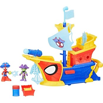 Hasbro Λαμπάδα Marvel Spidey and his Amazing Friends Water-webs Webs Ahoy Bubble Pirate Ship G0666 
