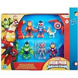 Hasbro Λαμπάδα Marvel Iron Man and his Awesome Friends Armored-up Avengers Pack Action Figure Set G1255 