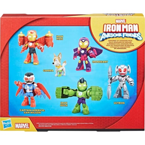 Hasbro Λαμπάδα Marvel Iron Man and his Awesome Friends Armored-up Avengers Pack Action Figure Set G1255 