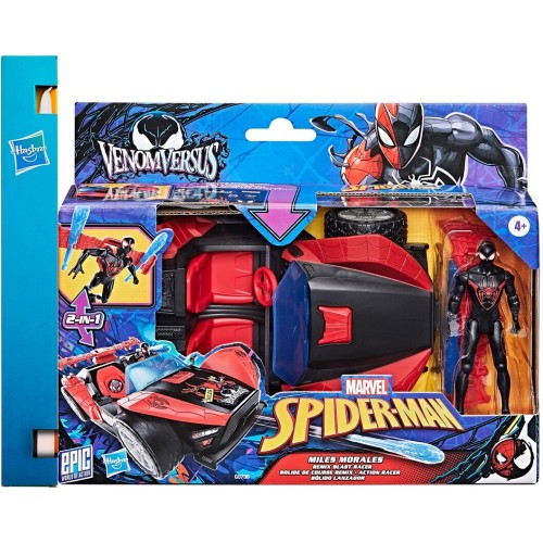 Hasbro Λαμπάδα Marvel Spider-man Venomversus Epic World of Action Miles Morales Remix Blast Racer G0736 