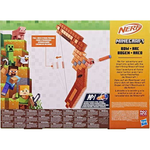 Hasbro Λαμπάδα Nerf Minecraft Bow Dart Blaster, 8 NERF N1 Βελάκια G1120 