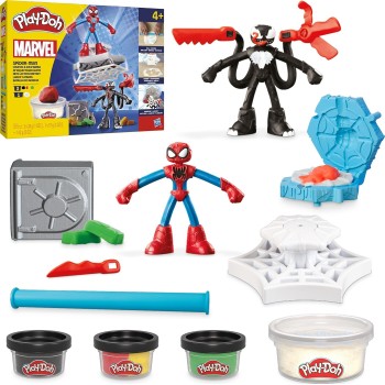 Hasbro Play-doh Marvel Spider-man Launch & Slice Battle Playset With 2 Action Figures, Ages 4+ F9827 