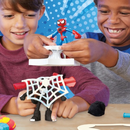 Hasbro Play-doh Marvel Spider-man Launch & Slice Battle Playset With 2 Action Figures, Ages 4+ F9827 