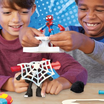 Hasbro Λαμπάδα Play-doh Marvel Spider-man Launch & Slice Battle Playset With 2 Action Figures, Ages 4+ F9827 