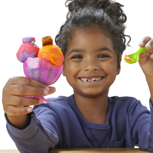 Hasbro Λαμπάδα Play-doh Rainbow Swirl Ice Cream Playset, Arts and Crafts Toys for Ages 3+ G0028 