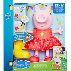 Hasbro Peppa Pig Peppa’s Muddy Puddles Party Musical Dancing Doll, Interactive Electronic Preschool Toys for 3 Year Old Girls an