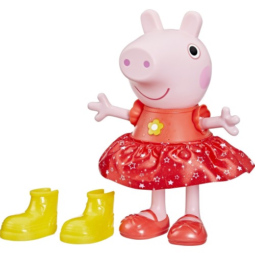 Hasbro Peppa Pig Peppa’s Muddy Puddles Party Musical Dancing Doll, Interactive Electronic Preschool Toys for 3 Year Old Girls an