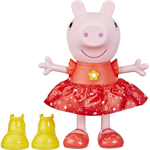 Hasbro Peppa Pig Peppa’s Muddy Puddles Party Musical Dancing Doll, Interactive Electronic Preschool Toys for 3 Year Old Girls an