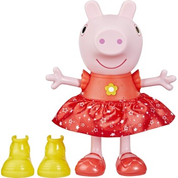 Hasbro Peppa Pig Peppa’s Muddy Puddles Party Musical Dancing Doll, Interactive Electronic Preschool Toys for 3 Year Old Girls an