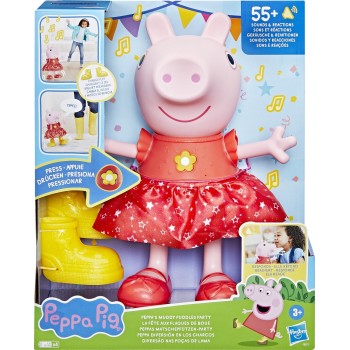 Hasbro Peppa Pig Peppa’s Muddy Puddles Party Musical Dancing Doll, Interactive Electronic Preschool Toys for 3 Year Old Girls an