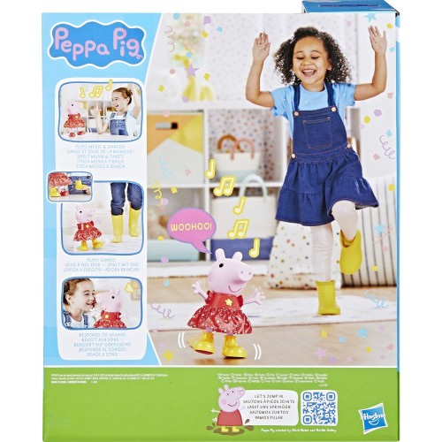 Hasbro Peppa Pig Peppa’s Muddy Puddles Party Musical Dancing Doll, Interactive Electronic Preschool Toys for 3 Year Old Girls an
