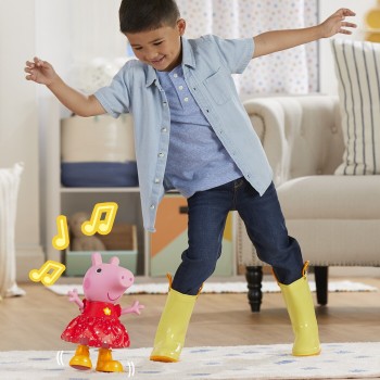 Hasbro Peppa Pig Peppa’s Muddy Puddles Party Musical Dancing Doll, Interactive Electronic Preschool Toys for 3 Year Old Girls an