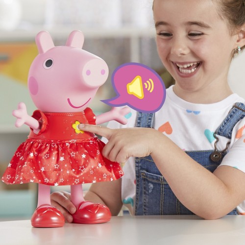 Hasbro Peppa Pig Peppa’s Muddy Puddles Party Musical Dancing Doll, Interactive Electronic Preschool Toys for 3 Year Old Girls an