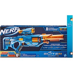 Hasbro Nerf Elite 2.0 Eaglepoint Rd-8 Blaster -- 8-dart Drum, Detachable Scope and Barrel, 16 Nerf Darts, Bolt Action F0423 