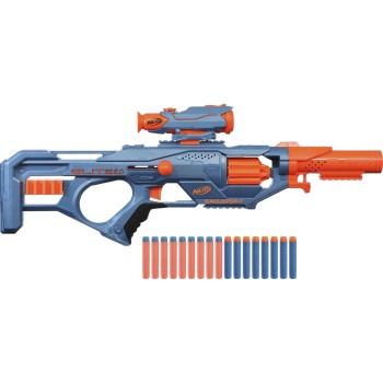 Hasbro Nerf Elite 2.0 Eaglepoint Rd-8 Blaster -- 8-dart Drum, Detachable Scope and Barrel, 16 Nerf Darts, Bolt Action F0423 