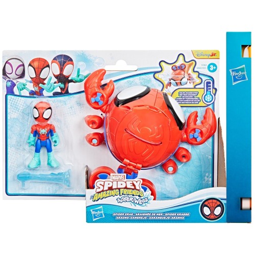 Hasbro Λαμπάδα spidey and his amazing friends  water-webs spider crab submarine toy, red G0663 / G1464 