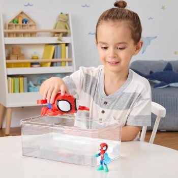 Hasbro Λαμπάδα spidey and his amazing friends  water-webs spider crab submarine toy, red G0663 / G1464 