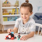 Hasbro Λαμπάδα spidey and his amazing friends  water-webs spin dolphin submarine toy, blac G0663 / G1465 
