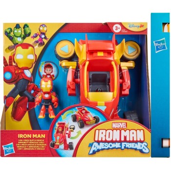 Hasbro iron man and his awesome friends  2-in-1 mech suit and vehicle, action figu G1258 / G1474 