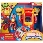 Hasbro Λαμπάδα iron man and his awesome friends  2-in-1 mech suit and vehicle, action figu G1258 / G1474 