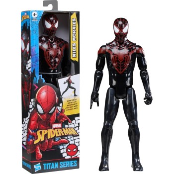 Hasbro spider-man titan series miles morales action figure, 30-cm-scale 12 inch su G2716 / G2857 