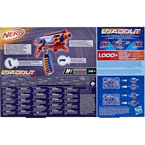 Hasbro Λαμπάδα nerf loadout phantom blitz recon blaster blaster phantom blitz recone, dart G3372 