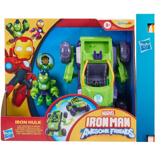 Hasbro Λαμπάδα iron man and his awesome friends  iron hulk 2-in-1 mech suit and vehicle, a G1258 / G1475 