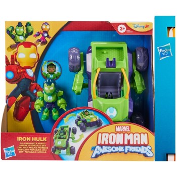 Hasbro Λαμπάδα iron man and his awesome friends  iron hulk 2-in-1 mech suit and vehicle, a G1258 / G1475 