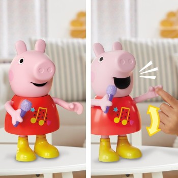 Hasbro Λαμπάδα peppa pig talk and  peppa doll - english version, pink, 20 cm G0518 