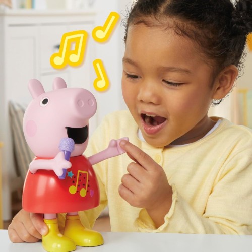 Hasbro Λαμπάδα peppa pig talk and  peppa doll - english version, pink, 20 cm G0518 